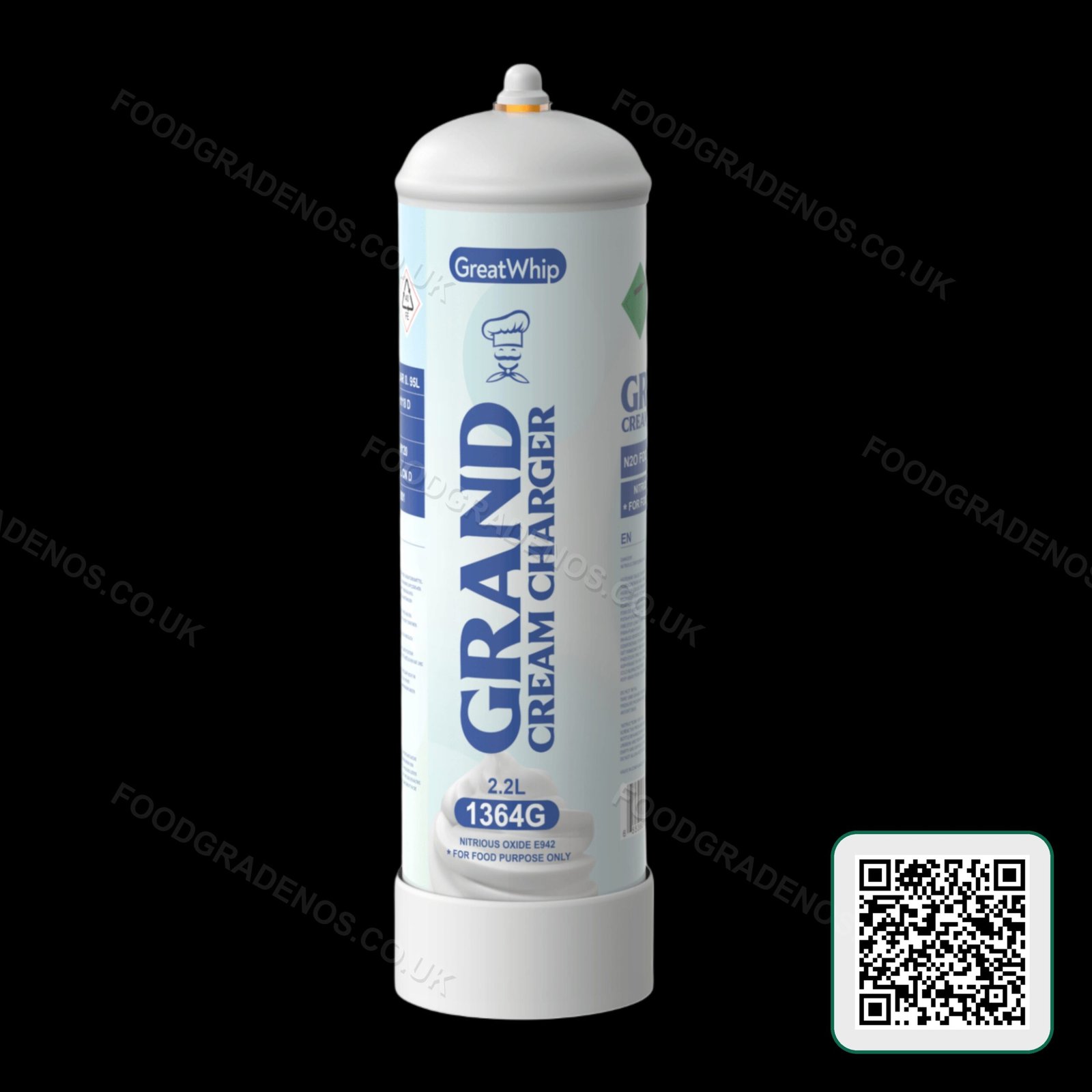 GreatWhip Grand 1364g Cream Charger Cylinder (2.2L)